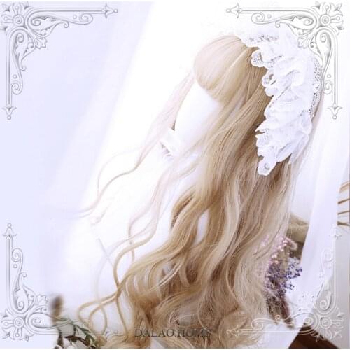 High Quality Harajuku Soft Sister Lolita 65CM+ Claoxylon Flax Platinum Cosplay Costume Party