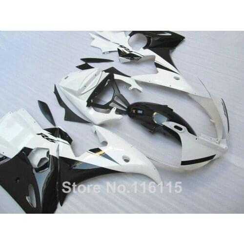 High grade ABS fairings set for YAMAHA R6 2003 2004 2005 white black fairing kit YZF R6 03 04 05 body kits #192