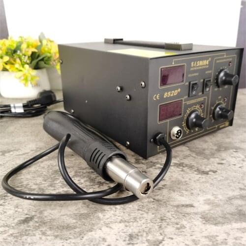 YIHUA 852D+0V 700W Pump Type Yihua 852D+ Hot Air Gun Digital Soldering Iron SMD Rework Station Better than Saike