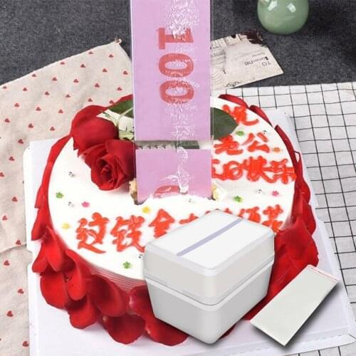 Funny Cake Money Pulling Box Props Making Surprise for Birthday Cake Banquet Party can CSV