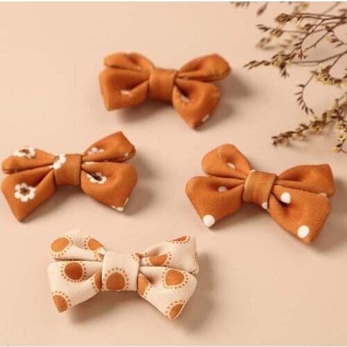 1/2pcs Set Kids Cotton Plaid Print Hair Pins For Toddler Girls Hair Accessories Hair Clip Child Barrettes Bb Clip Party Hairgrip