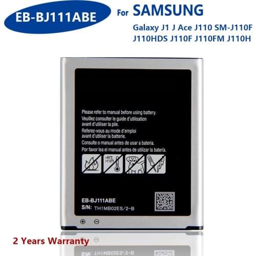 100% Genuine EB-BJ111ABE For Samsung Galaxy J1 J Ace J110 SM-J110F J110H J110F J110FM 1800mAh New Phone High Quality Batteries