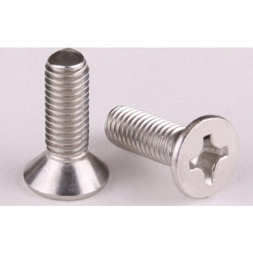 30PCS 304 Stainless Steel Countersunk Head Phillips Screws / Phillips Flat Head Screw Machine Screws M4*12 GB819