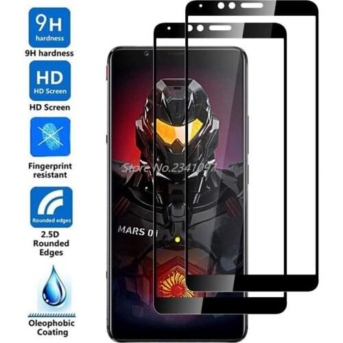 3D 9H Black Tempered Glass For ZTE Nubia Red Magic Mars Full Cover Screen Protective For ZTE Nubia Red Magic Protective film