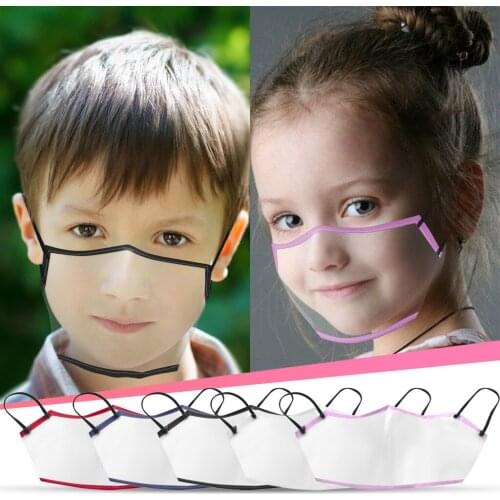 4pcs Transparent Child Face Mask Skincare Masque Visage De Soin Washable Reusable Comfortable Children Mouth Muffle Cubrebocas