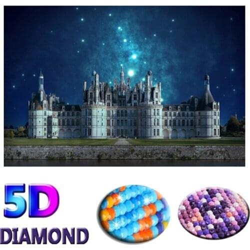 5D Diamond Painting Castle Scenery Diamond mosaic Embroidery Star Landscape Full Drill Cross Stitch Resin Decor Home Gift