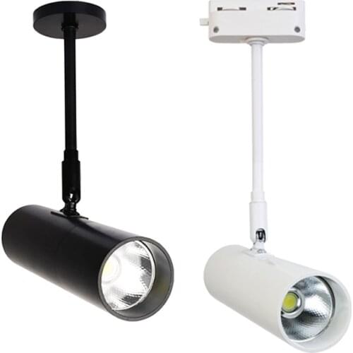 9W 12W 15W 18W Dimmable Rail track fixture COB 10W Rail spotlight led track light Guide rail track bulb 110V 220V