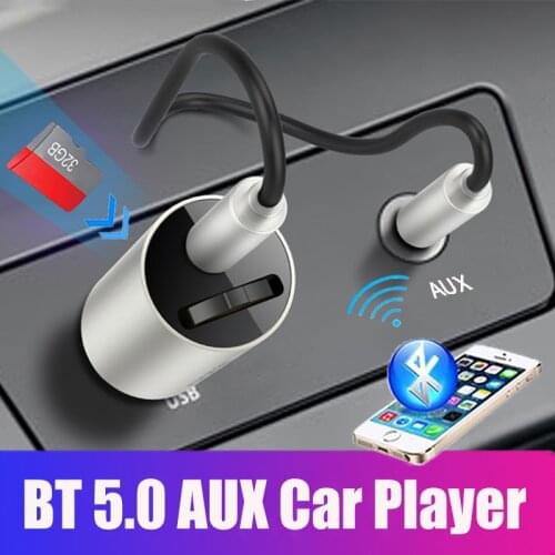 JINSERTA Plug and Play Bluetooth 5.0 AUX Receiver Adapter HiFI Car Mp3 Player TF Card Lossless Music Play Switch Folders