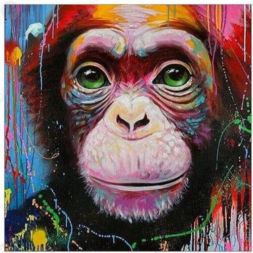5D DIY Diamond Painting Animals Baby Monkey Diamond Embroidery picture rhinestone diamond mosaic Home decor Handmade Gifts