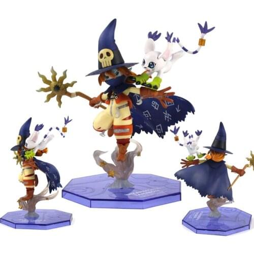 Anime Adventure Figures Cartoon Animals Wizarmon Tailmon Action Figure PVC Model Toys Gift for Kids