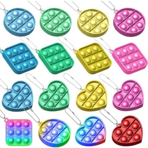 50pcs/lot De-stressing Fidget Toys Safe Sensory Toy Simpl Dimpl Anti-stress Squish Push Bubble Toys For Children Adult