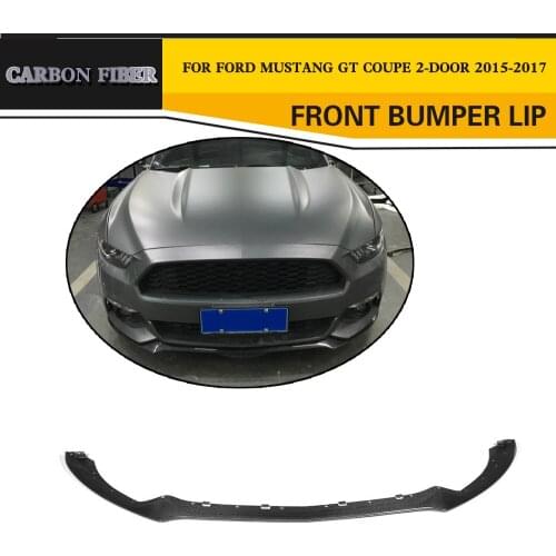 Car Styling Carbon Fiber Racing Front Lip Spoiler for Ford Mustang Coupe & Convertible 2-Door 2015-2017