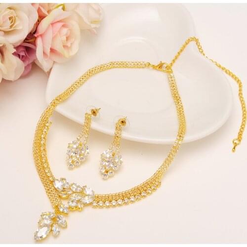 Bangrui Fashion Bridal Jewelry Sets Wedding Necklace Earring For Brides Party Prom Costume Accessories Decoration