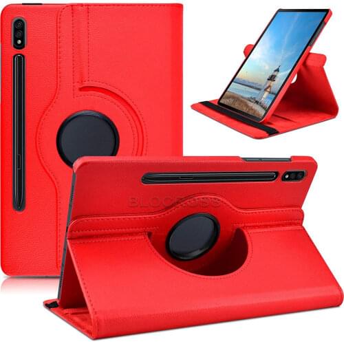 For Samsung Galaxy Tab S7 FE 12.4 inch 2021 Case SM-T730 T736 360 Degree Rotating Smart Stand Cover for Galaxy Tab S7 Plus 12.4