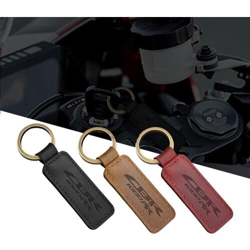 Motorcycle Retro Keychain Cowhide Key Ring Case for Honda CBR1000RR CBR 1000RR Models