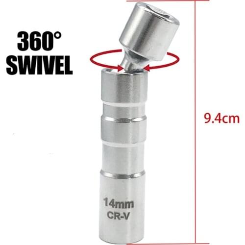 14mm/16mm 3/8 Magnetic Spark Plug Sleeve Removal Tool 12 Angle Remover Wrench Drive Plug Universal For BMW Nissan Benz