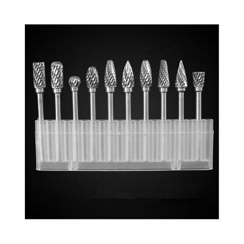 Carbide rotary file Tungsten steel milling cutter aluminium woodworking Metal grinding head Rotary setback trimming tool 3x6mm