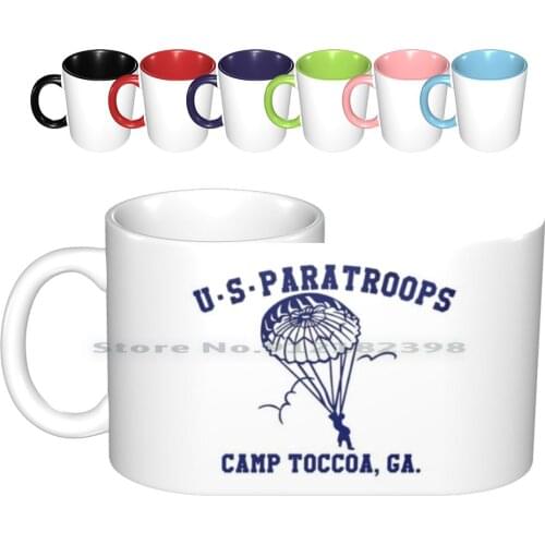 Us Paratrooper Camp Toccoa Wwii Ceramic Mugs Coffee Cups Milk Tea Mug Paratroopers Paratroops War Usa Easy Company Band Of