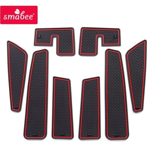 Smabee Gate slot pad for VOLKSWAGEN SCIROCCO Interior Door Pad/Cup Non-slip mats red white 8pcs
