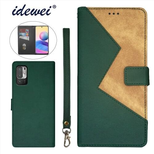 Applicable to Redmi Note 10T mobile phone case fold bracket function protection leather case phone case funda capa co