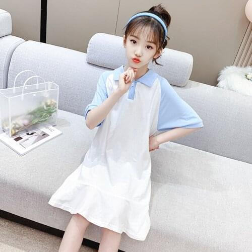 Summer new girls shool dress wholesale children dresses
