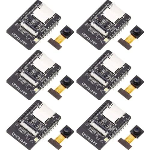 6PCS ESP32 CAM Development Board 2.4GHz WiFi + BT/BLE Module with OV2640 Camera Module