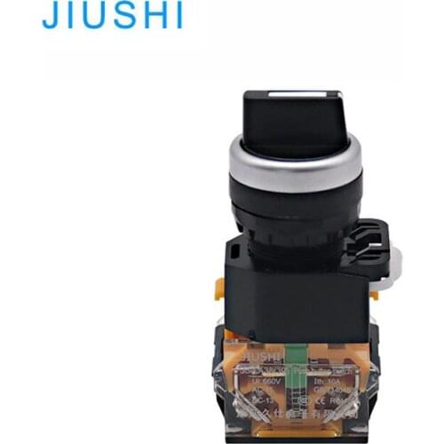 Copper silver point LA38-20X/3 10A 22mm push button switch self-locking selector switch 3 position 2NO