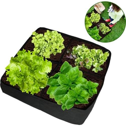 Grow Bag Fabric Garden Plant Bed Vegetable Plant Seedling Gallon Tree Handle Durable Rectangular Container Planting Bag
