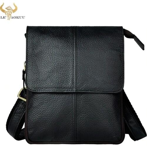 Fashion Real Leather Multifunction Casual 8" Pad Cross-body Bag Slim Satchel Messenger Bag Hip Bum Pouch Waist Belt Pack 8713