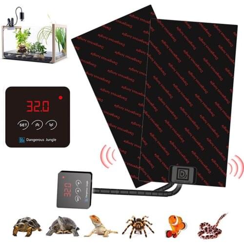 163W/130W/86W/46W/23W Reptile Heating Mat Terrarium Heating Mats Waterproof Warm Heating Pad For Turtles Snake Lizard Hamster