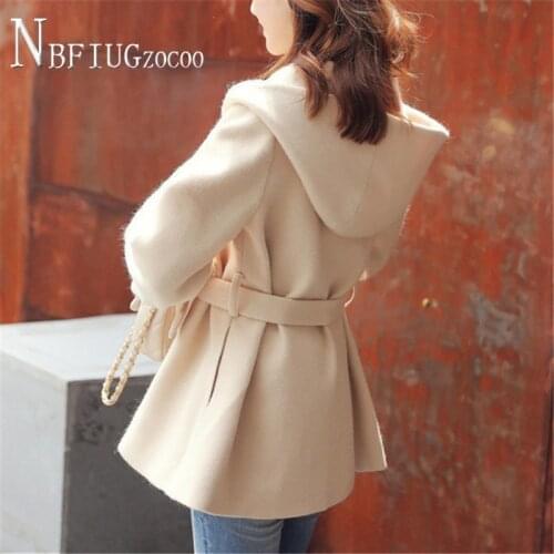2020 Autumn Winter New Korean Sweet Women Coat Waist Strap Fashion Female Jacket