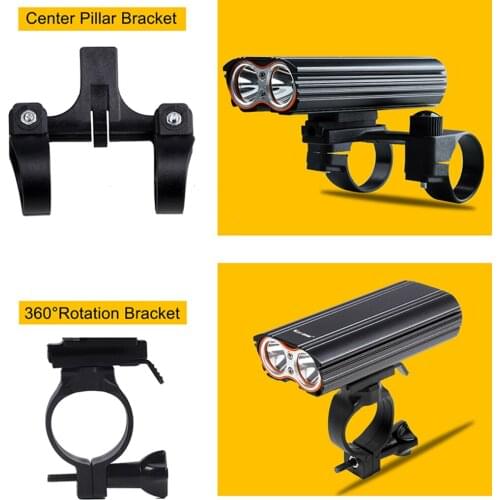 USB Rechargeable Bike Head Front Light Headlight Handlebar Dual Lamp
