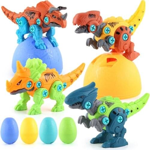 DIY Disassembly Assembly Dinosaur Toy Set for Kids Screw Nut Combination Dinosaur Eggs Model Educational Toy For Children
