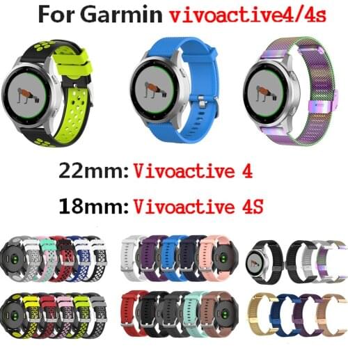 Watch Bands For Garmin vivoactive 4 Strap Replace Wristband Silicone Watchband for Garmin vivoactive 4S Band vivoactive4 Wrist