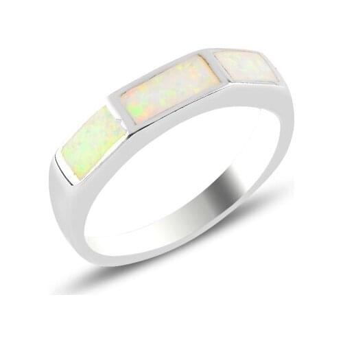 Silverlina Sterling Silver Opal Gemstone Ring