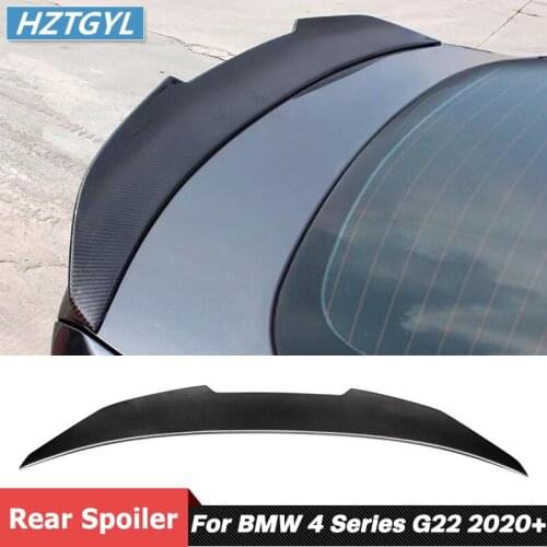 PS Style Carbon Fiber Material Back Trunk Wing Rear Spoiler For BMW 4 Series G22 425i 430i Car Tuning 2020 Up