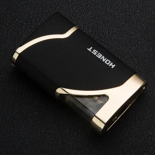 New Turbo Jet Lighter Compact Butane Torch Metal Lighters Cigarette Accessories Gas 1300 C Windproof Petrol Ping Sound Lighter