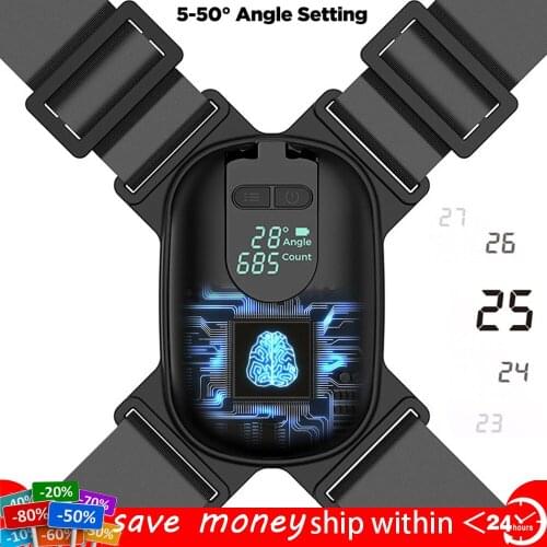 Intelligent Posture Correction Belt Brace Adjustable Smart Electronic Back Corrector Spine Band Women Shoulder Trainer tape