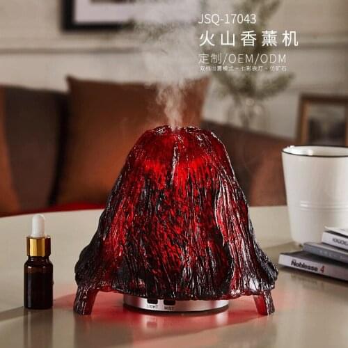 Air Humidifier Volcanic Aroma Diffuser Ultrasonic Humidifier Aromatherapy Machines 100ml Free Auto Shut Off 7Color LED Light