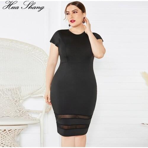 5XL Plus Size Women Dress 2021 Fashion Summer Short Sleeve Solid Midi Dress Knee Length Ladies Bodycon Office Pencil Dresses