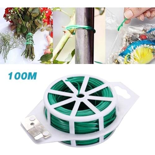 1PC 100 Meters Plant Fixed Rope Multifunctional Twist Tie for Flowers Fixation Plant Support Vegetable Seedling Bundled Line