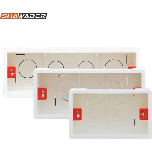 118 Switch Box Wall Mount Rectangle Handy Electrical Mounting Boxes Secret Stash Conduit PC Flame Retardant Material 1/2/3/4 Way