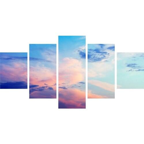 5 Panels Sky Clouds Printed Home Decor Paintings Canvas Wall Art Picture Cuadros Scenery Painting For Living Room No Frame