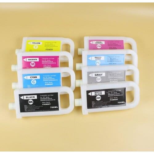 Refillable ink cartridge for Canon IPF8010/9010/IPF8010S/IPF9010S ink cartridges with PFI 701 chips 8 pieces/lot