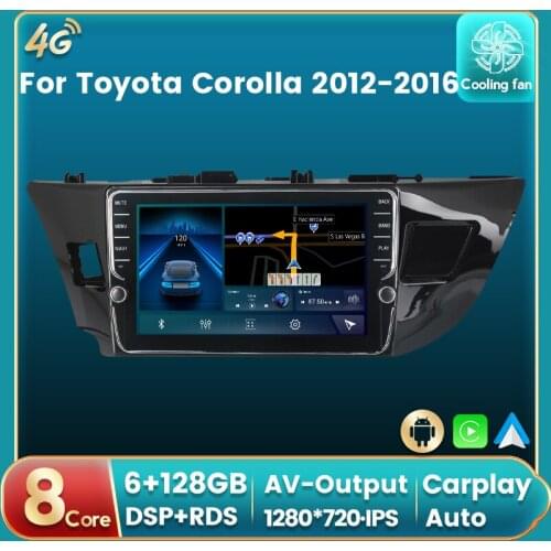 K600S 7862 4G LTE Android 10 Car Radio Multimedia GPS Player For Toyota Corolla E170 E180 2014-2016 Stereo Unit With Carplay DSP