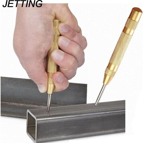 JETTING 1PCS New 12.7cm 5 Inch High Quality Automatic Center Pin Punch Spring Loaded Marking Starting Holes Tools