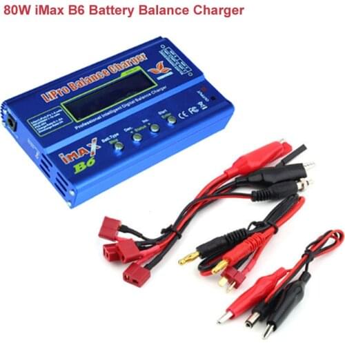 Cabzty iMax B6 Balance Charger 80W 6A Model Li-Po/Li-Fe/Ni-MH/Li-lon/Ni-Cd/PB Battery Charger T plug (12V/5A adapter optional)