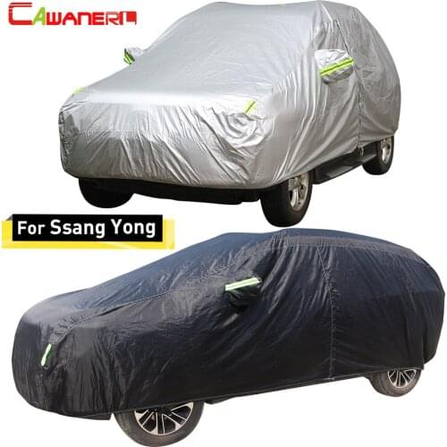 Cawanerl For Ssang Yong Korando Actyon Rexton XLV Rodius Kyron Waterproof Car Cover Sun Snow Rain Protector Cover Dust Proof