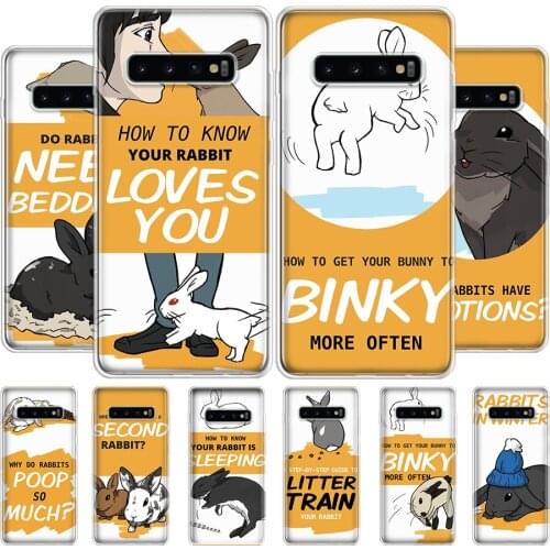 The rabbit Bunny Phone Case For Samsung Galaxy S20 S10 S21 Ultra Note 10 20 S9 S8 S7 FE Plus Lite Cover Soft Silicone TPU