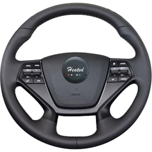 Steering wheel cover for Hyundai LF Sonata 9 2015 2016 2017 Microfiber leather Braid on the steering wheel